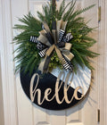 Black and White Door Hanger