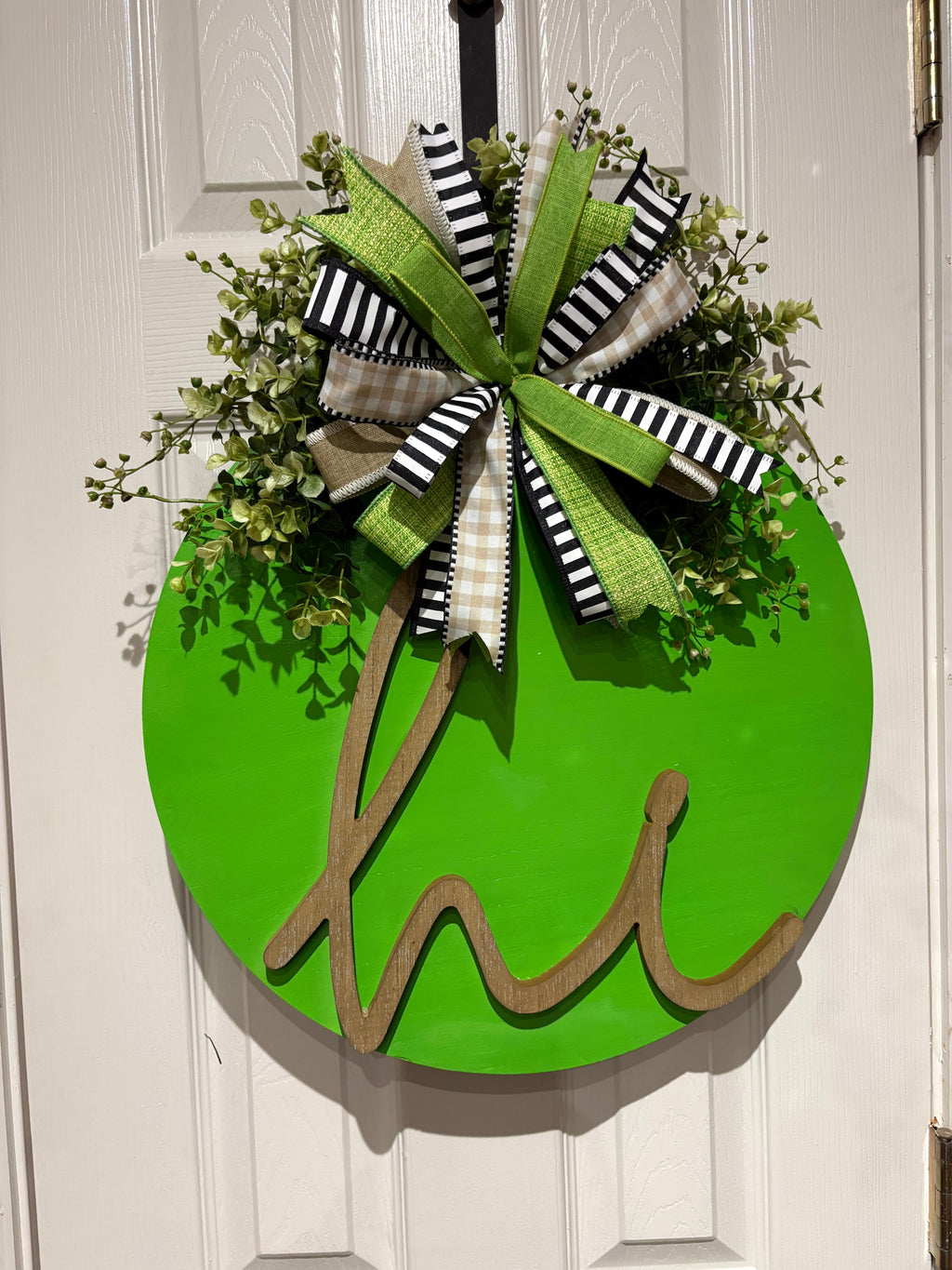 Bright Green Door Hanger