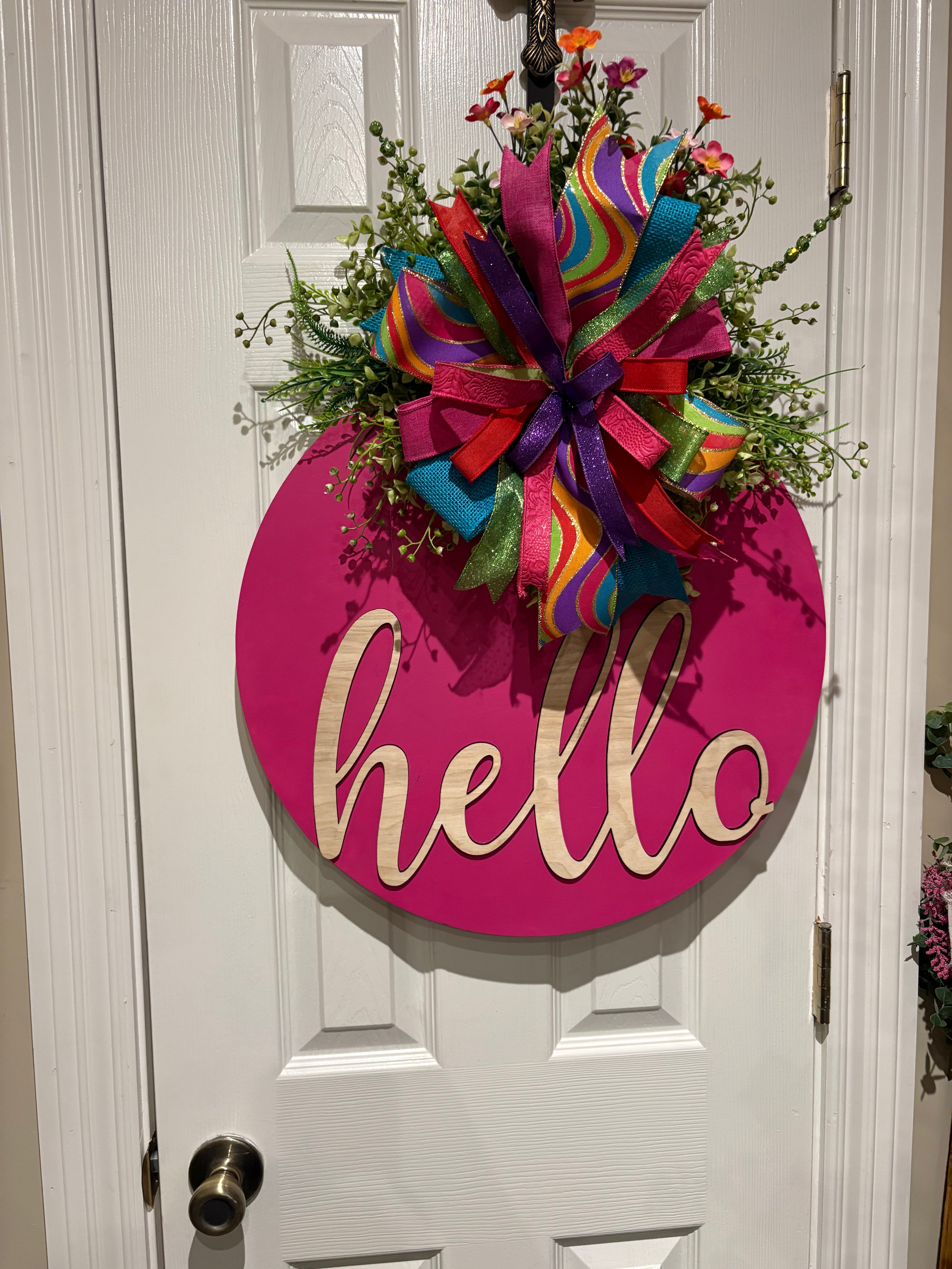 Hot Pink Door Hanger