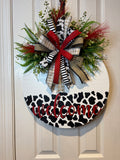 Cow Print Door Hanger