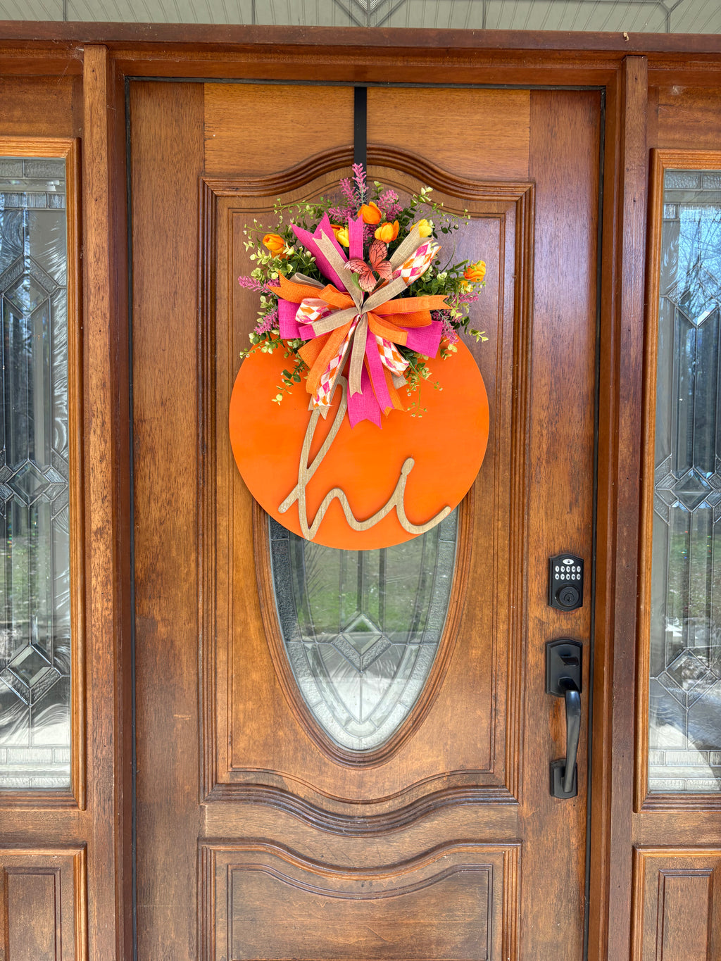 Bright Orange Door Hanger