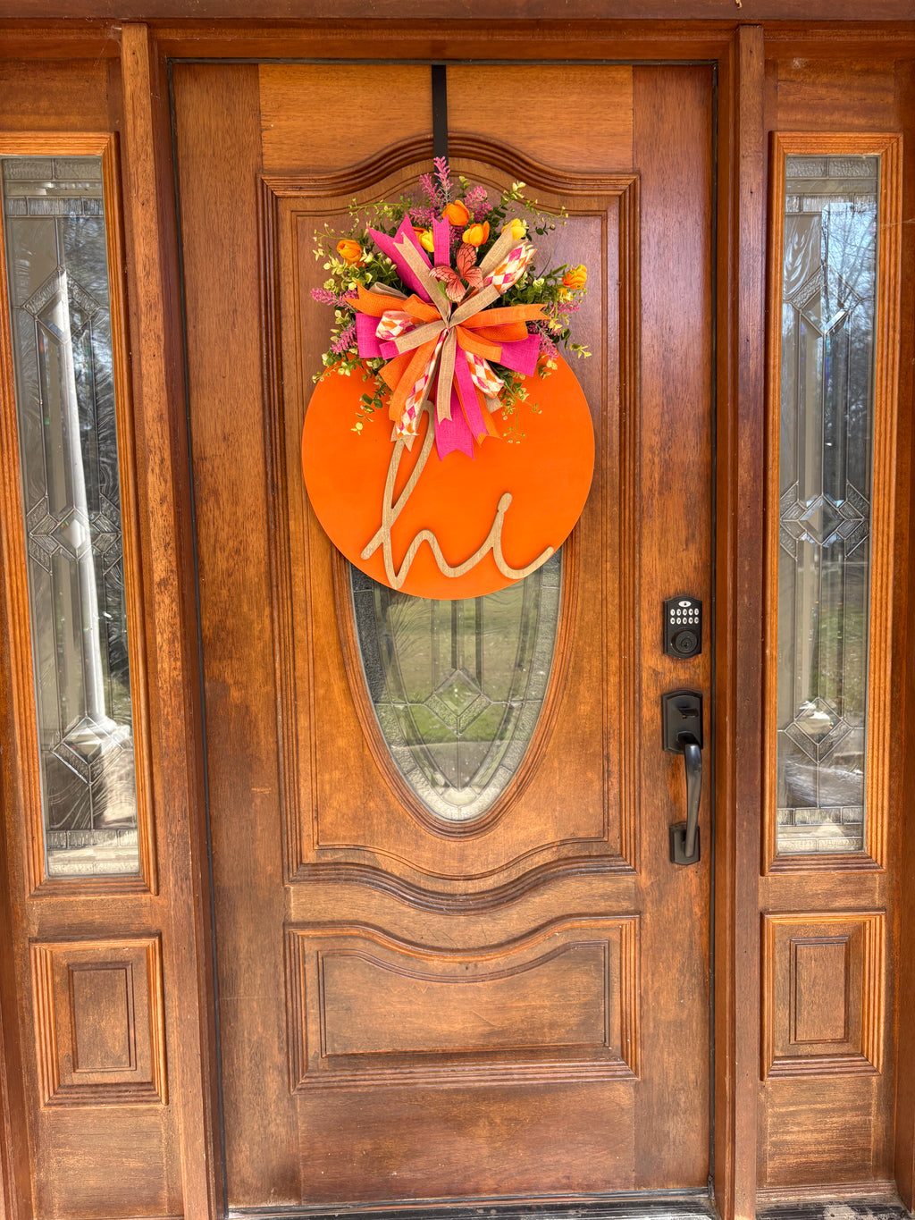 Bright Orange Door Hanger