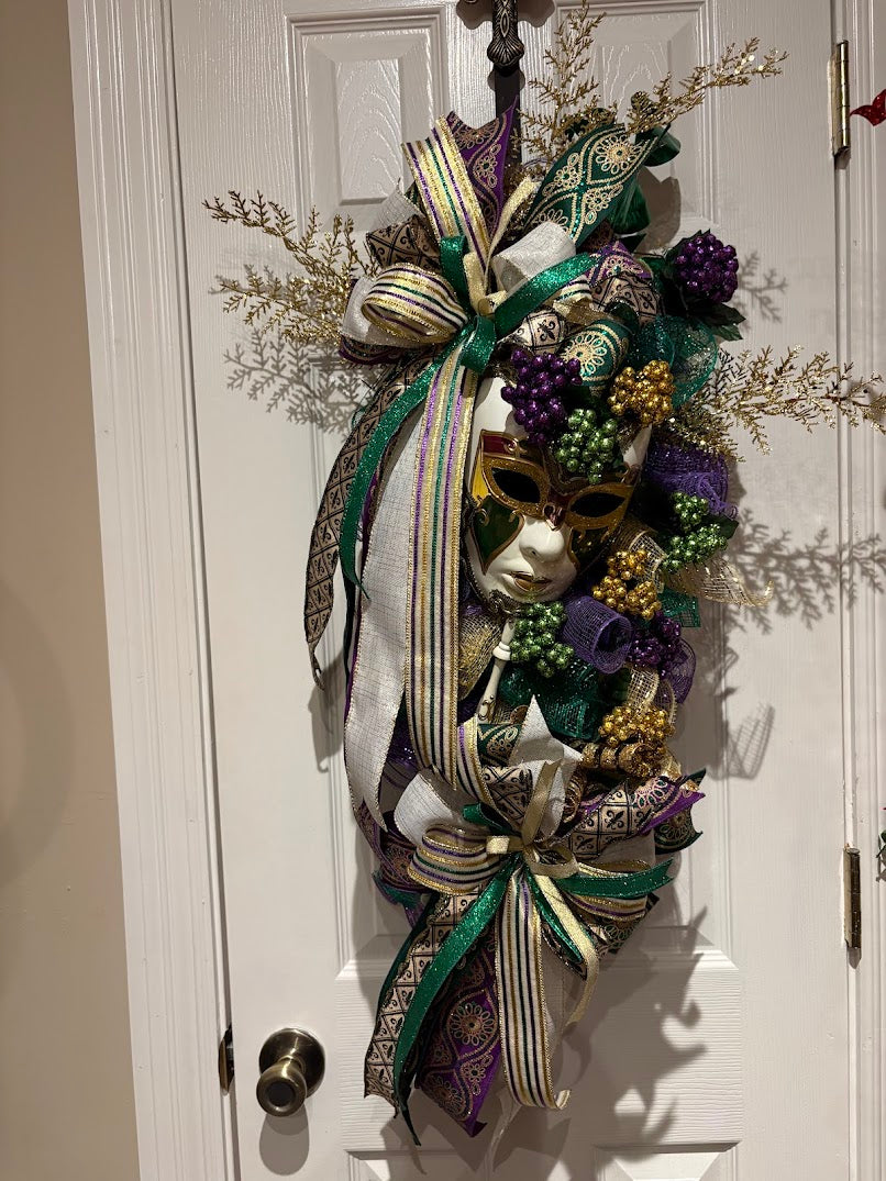Mardi Gras Wreath